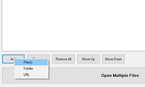 Add Files, Folders, URLS, Applications