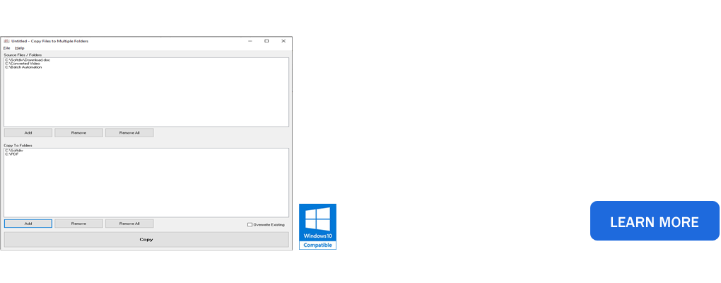 Copy Files to Multiple Folders