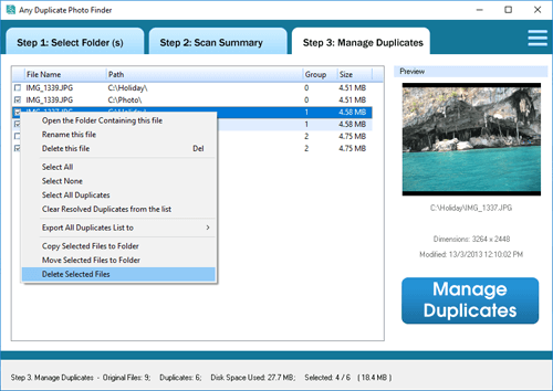 Manage Duplicate Photos