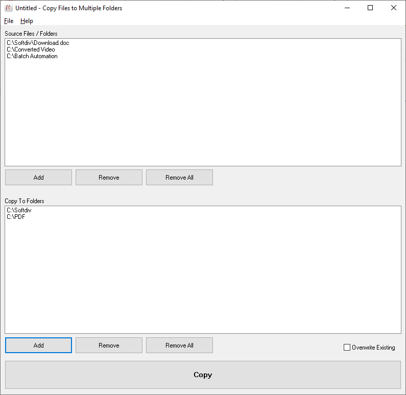Windows 10 Copy Files to Multiple Folders full